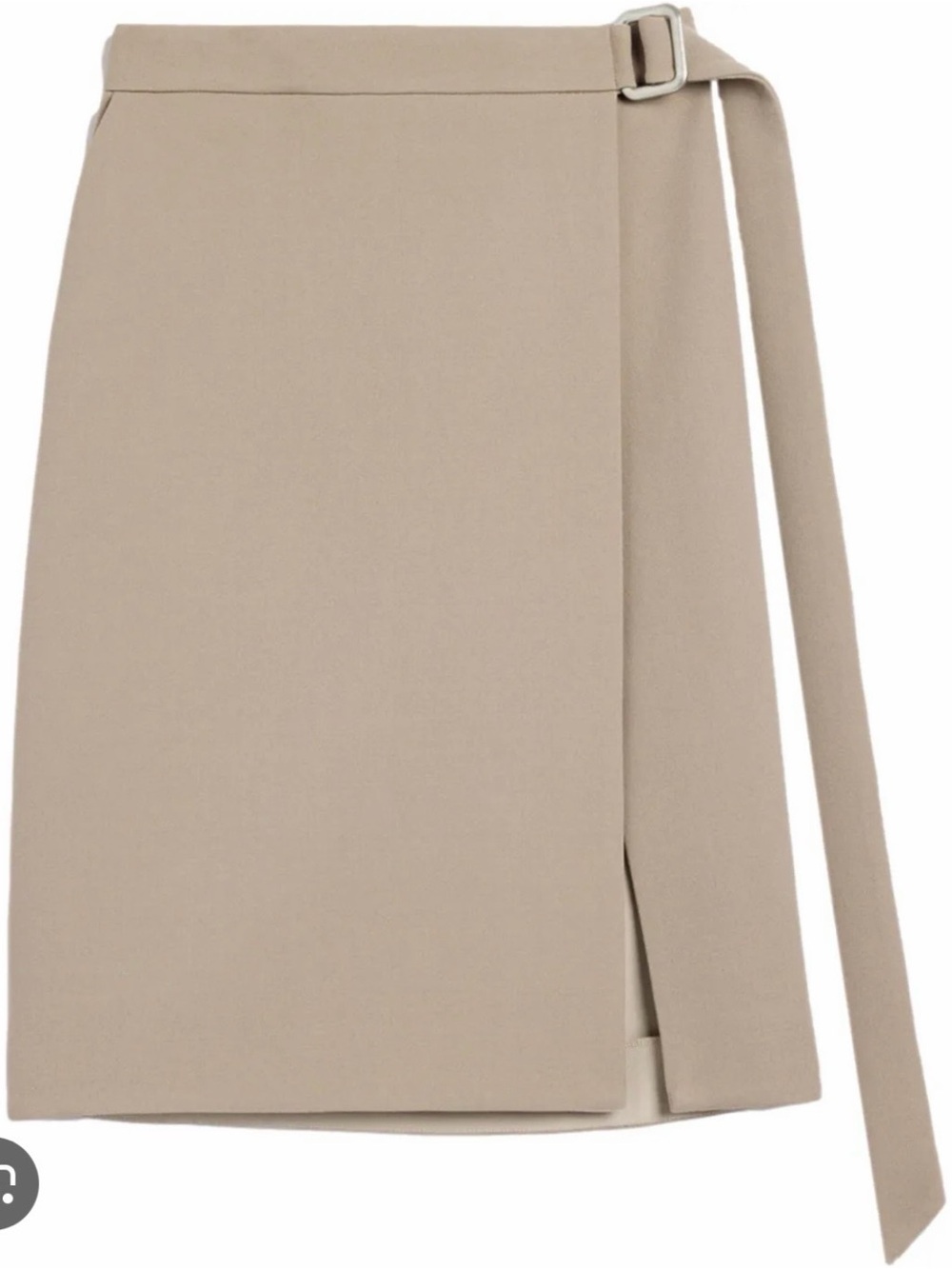 Aritzia Women’s Beige Wrap Skirt with Belt